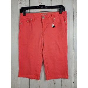 Celebrity Pink Girl’s Jean Capri Pants Size 16 Calypso Coral Nice